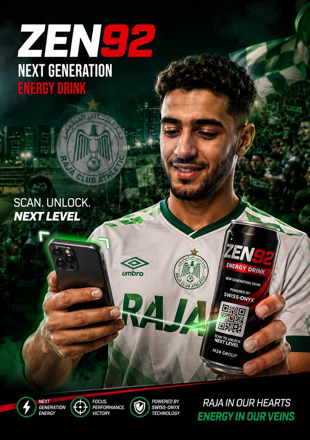 Fan scanning the QR code on a ZEN92 can